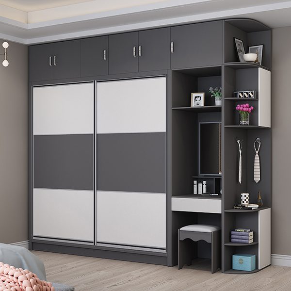 Tủ quần áo lùa hai cánh xám trắng SKU: WA29624 Tủ quần áo lùa hai cánh xám trắng SKU: WA29624