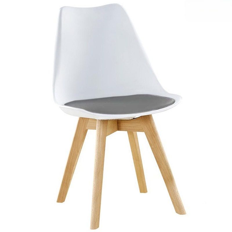 Ghế Cafe Eames Bọc Da Cao Cấp - Nhựa Trắng (SKU: GC30148)