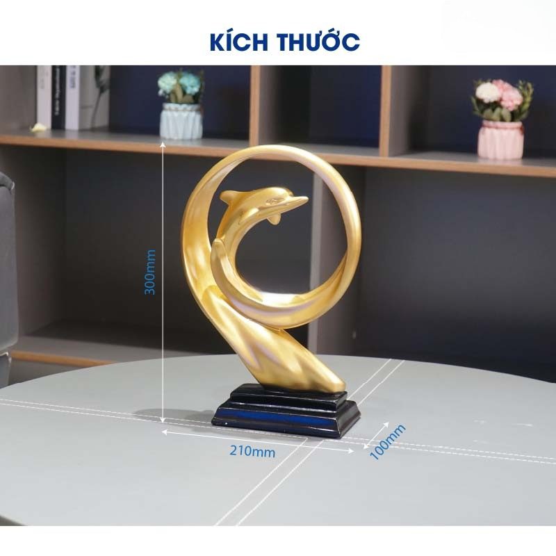 Tượng Cá heo may mắn Nội thất Sài Gòn DC31928 Tượng Cá heo may mắn Nội thất Sài Gòn DC31928 - Ảnh 6