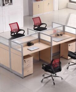 Vách Ngăn Phòng Hiện Đại Gỗ Kính OP32006