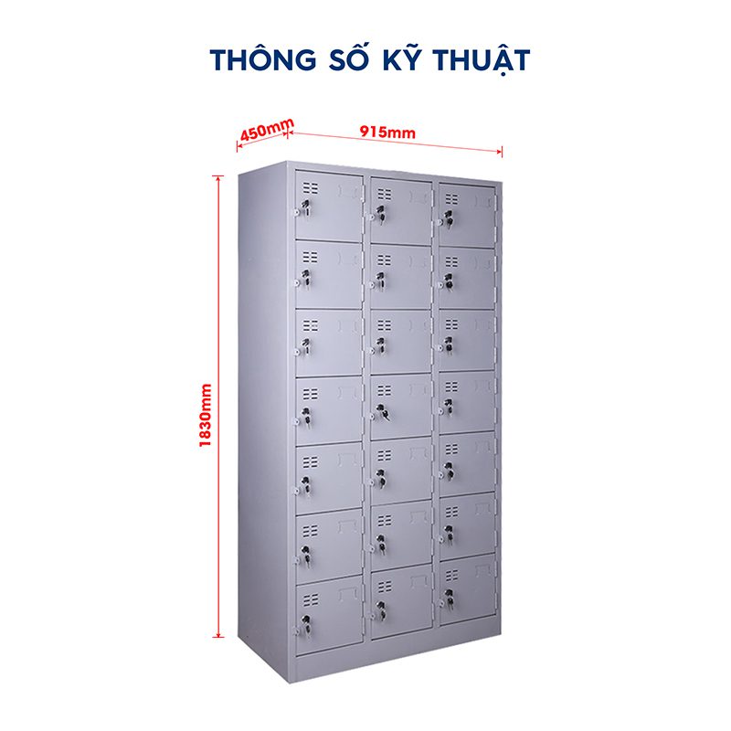Tủ locker sắt 21 ngăn cao cấp TM32143 Tủ locker sắt 21 ngăn cao cấp TM32143 - Ảnh 2