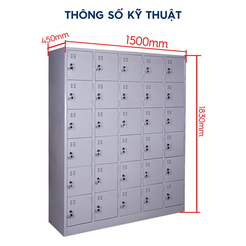 Tủ Locker Văn Phòng 30 Ngăn TM32137 Tủ Locker Văn Phòng 30 Ngăn TM32137 - Ảnh 2