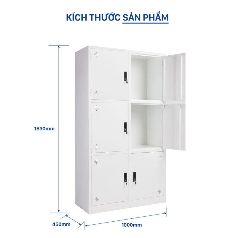 Tủ sắt LOCKER 6 ngăn S606 SKU TM32131 Tủ sắt LOCKER 6 ngăn S606 SKU TM32131 - Ảnh 3