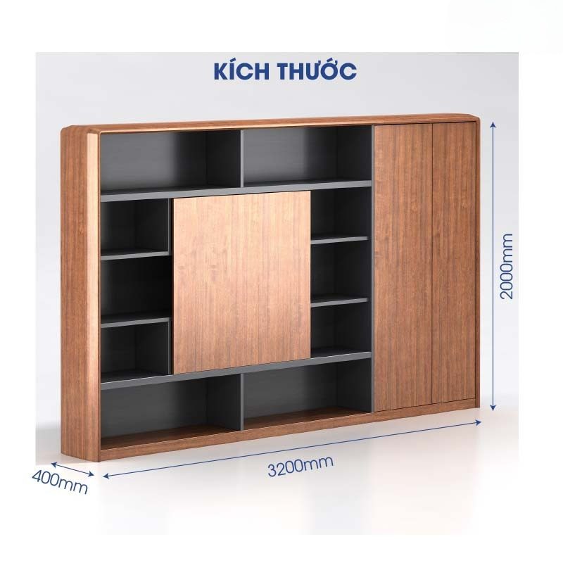 Tủ lãnh đạo veneer gỗ óc chó N-C36 - DD33076 Tủ lãnh đạo veneer gỗ óc chó N-C36 - DD33076 - Ảnh 3