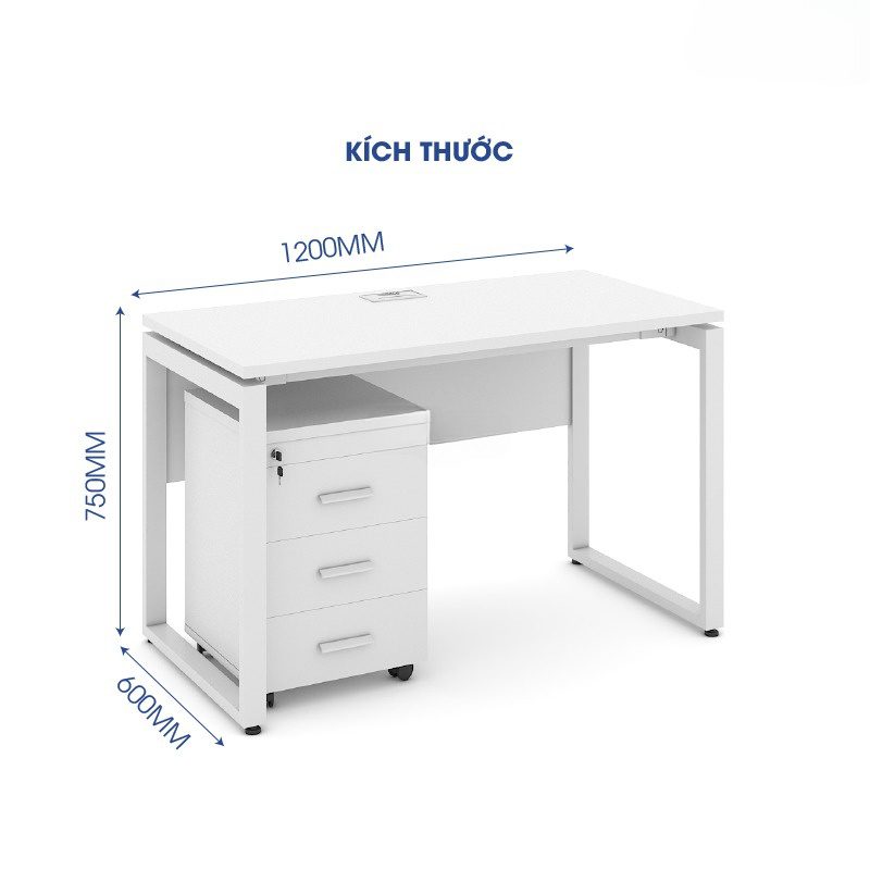 Bàn làm việc văn phòng 1m2 ANETO WK33924 Bàn làm việc văn phòng 1m2 ANETO WK33924 - Ảnh 2