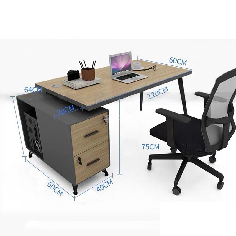 Cụm bàn làm việc 2m8 WC34357 Chi tiết mặt bàn và hệ thống đi dây