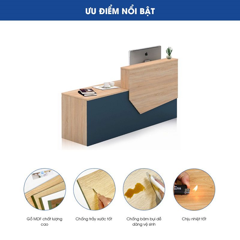Quầy lễ tân hiện đại cao cấp RT34328 Quầy lễ tân hiện đại cao cấp RT34328 - Ảnh 3