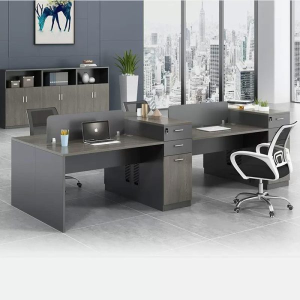 Cụm bàn làm việc 4 người hiện đại ANETO WC34473 Cụm bàn làm việc 4 người hiện đại ANETO WC34473