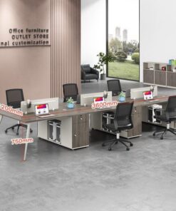 Alternative view of Cụm bàn làm việc hiện đại 6 người WC34442