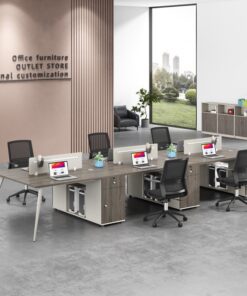 Cụm bàn làm việc hiện đại 6 người WC34442