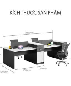 Cụm bàn làm việc 2 người ANETO WC34595 - Ảnh 2