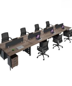 Alternative view of Cụm bàn làm việc Cao Cấp 8 Người 4m8 ANETO W834665