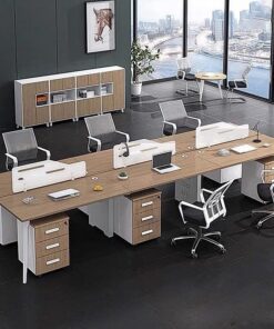 Cụm bàn làm việc 6 người hiện đại W634702