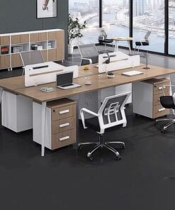 Cụm bàn làm việc 4 người hiện đại W434813