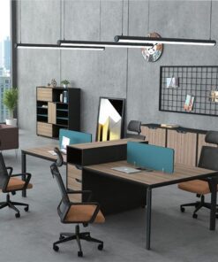 Cụm bàn làm việc 4 người hiện đại W434785