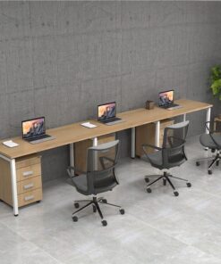 Cụm bàn làm việc 3 người hiện đại W334916