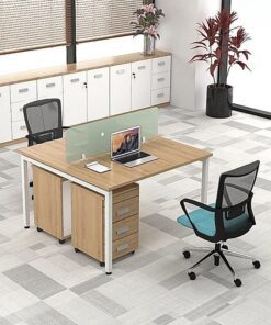 Cụm bàn làm việc 2 người hiện đại W235037 - Ảnh 2