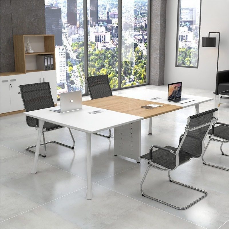 Bàn họp hiện đại 2m4 khung thép MT35231