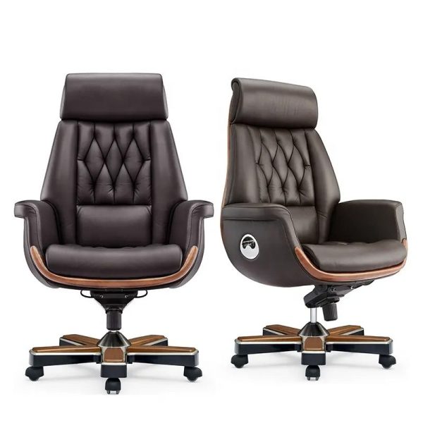 Ghế giám đốc bọc da Ý sang trọng LD37427 - Ảnh 2