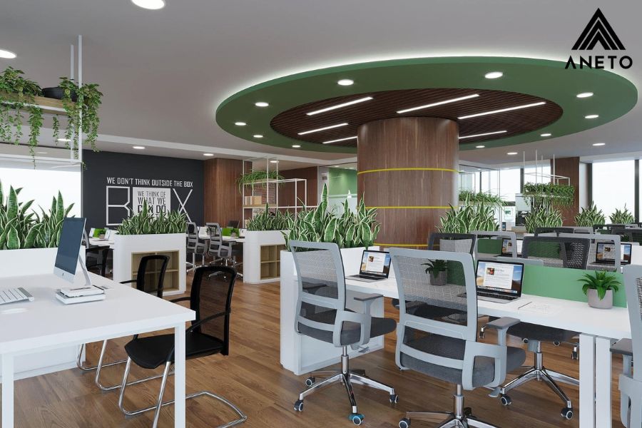 Tổng hợp thiết kế nội thất văn phòng không gian mở sáng tạo