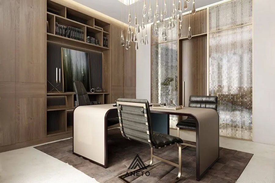 Mẫu Concepts Phòng Làm Việc Giám Đốc Quyền Lực