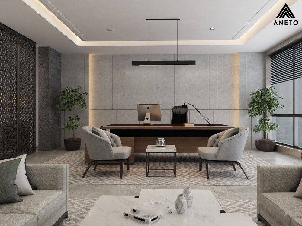 Mẫu Concepts Phòng Làm Việc Giám Đốc Quyền Lực