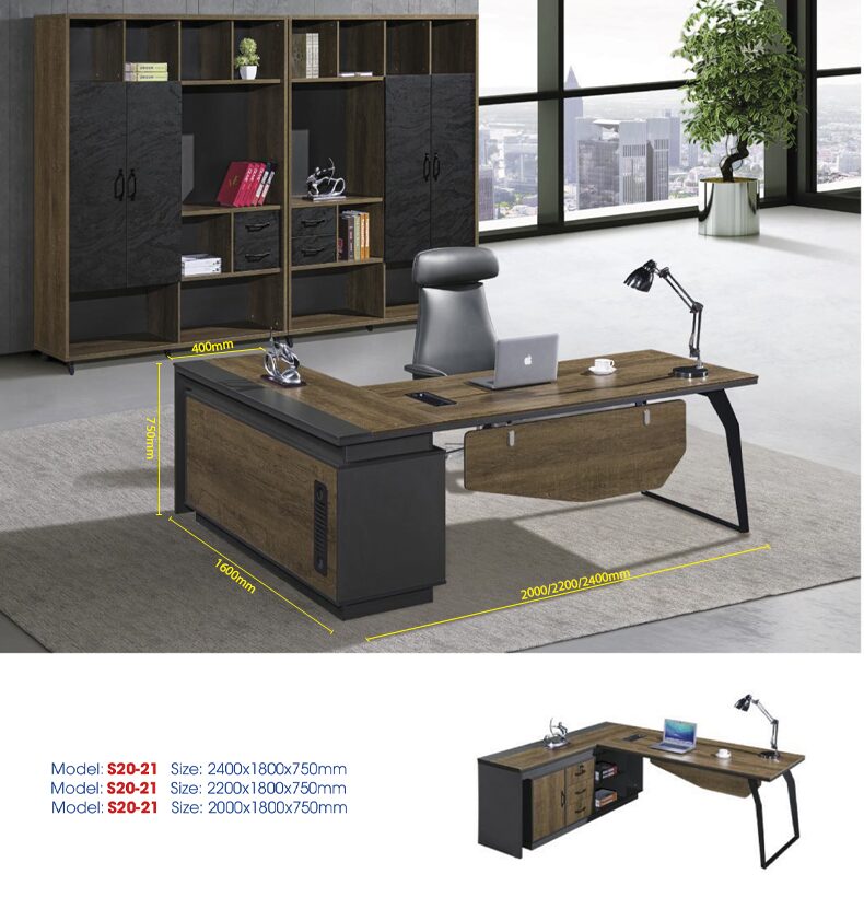 Bàn giám đốc gỗ công nghiệp chữ L