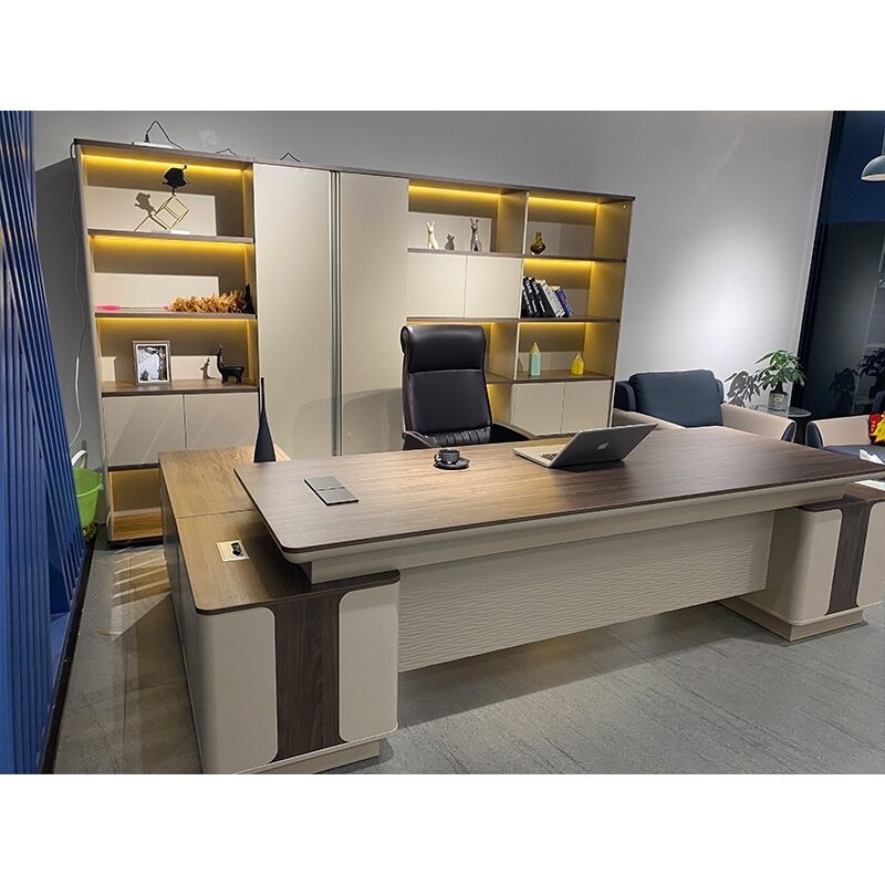 Bàn giám đốc gỗ công nghiệp chữ L