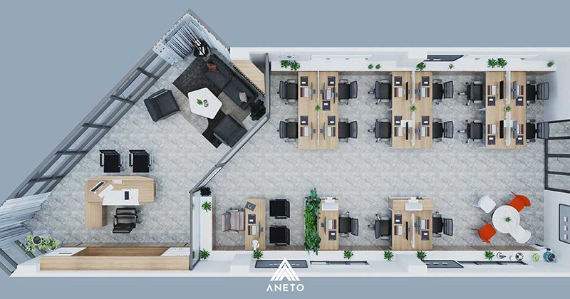 Thiết Kế Văn Phòng Không Gian Mở Tối Ưu Hóa Hiệu Quả và Sáng Tạo