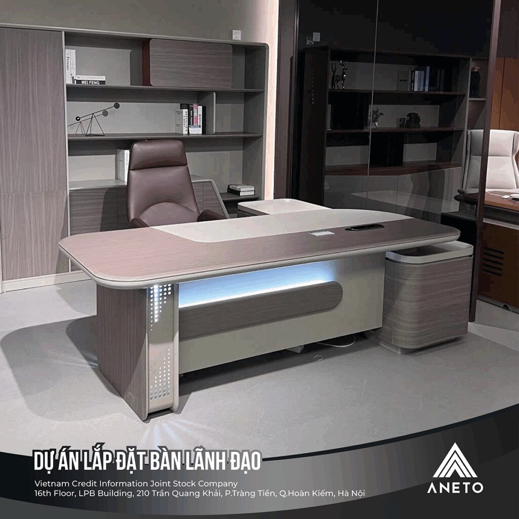 DỰ ÁN LẮP ĐẶT BÀN GIÁM ĐỐC VÀ BÀN HỌP NHẬP KHẨU TẠI HOÀN KIẾM – PHONG CÁCH LÃNH ĐẠO HIỆN ĐẠI, ĐẲNG CẤP VÀ CHUYÊN NGHIỆP