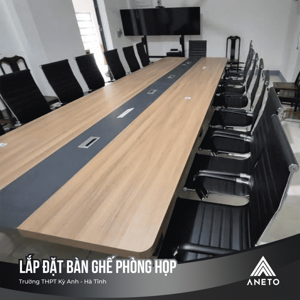 Dự án lắp đặt nội thất bàn ghế phòng họp Trường THPT Kỳ Anh – Hà Tĩnh