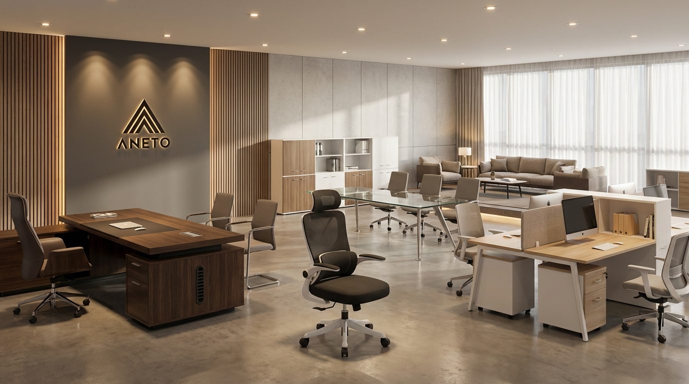 Ghế công thái học ANETO lưng lưới tựa đầu chỉnh linh hoạt OC0445123