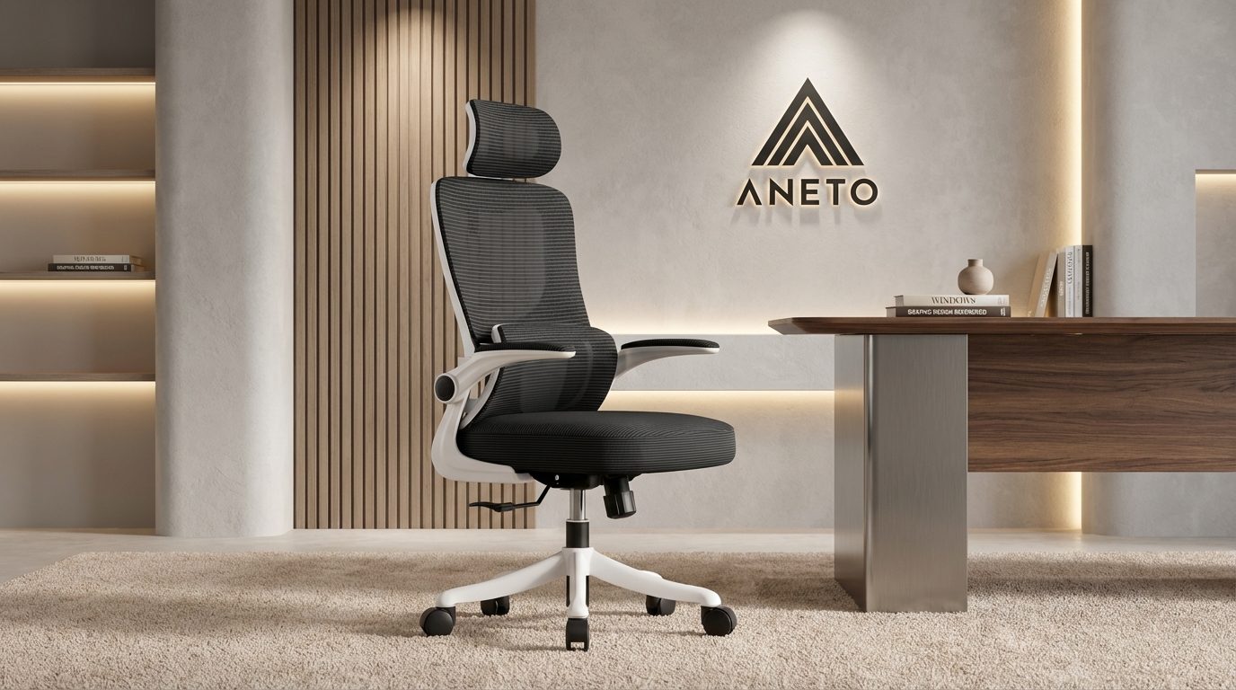 Ghế công thái học ANETO lưng lưới tựa đầu chỉnh linh hoạt OC0445123