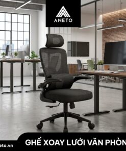Ghế công thái học Full đen ANETO OC0445111