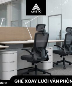 Ghế công thái học Full đen ANETO OC0445111 - Ảnh 4