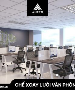 Ghế công thái học Full đen ANETO OC0445111 - Ảnh 6