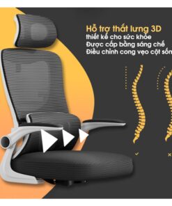Ghế công thái học ANETO lưng lưới tựa đầu chỉnh linh hoạt OC0445123 - Ảnh 5