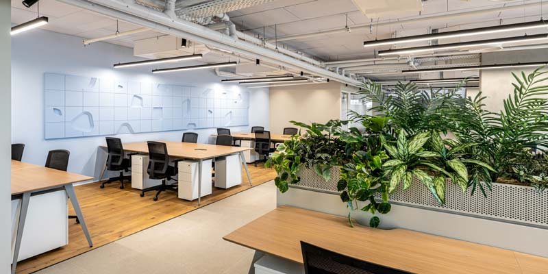 Giảm tiếng ồn trong văn phòng mở bằng giải pháp nội thất