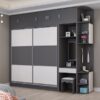 Tủ quần áo lùa hai cánh xám trắng SKU: WA29624 Tủ quần áo lùa hai cánh xám trắng SKU: WA29624