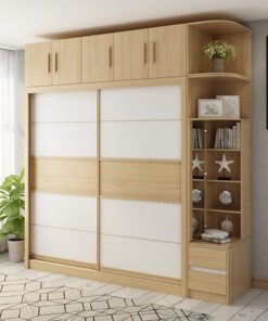 Kệ trang trí phòng ngủ thiết kế liền tủ 2 trong 1 WA29652