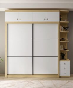 Tủ Quần Áo Cánh Lùa Hiện Đại Màu Trắng Tinh Tế - WA29642