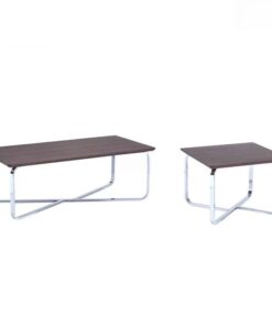 Bàn trà veneer gỗ hiện đại chân inox GT29839 - Ảnh 4