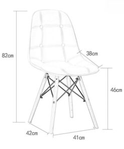 Ghế Eames J4 bọc nỉ cao cấp (GC30220) - Ảnh 4