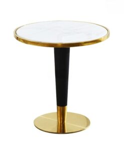 Bàn Ăn Mặt Đá Cẩm Thạch Tulip Mạ Vàng BB30397