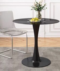 Bàn cà phê Tulip sang trọng 60cm, mặt kính (BB30423) - Ảnh 3