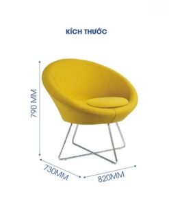 Alternative view of Ghế phòng chờ bọc nhung hiện đại ANETO WF30619