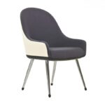 Ghế chờ khung thép mạ crom bọc nỉ nhung WS30905 Ghế chờ khung thép mạ crom bọc nỉ nhung WS30905
