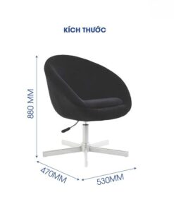 Ghế xoay chờ văn phòng hiện đại ANETO WS30990 - Ảnh 2