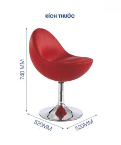 Ghế phòng chờ chân xoay bọc nhung cao cấp ANETO WS30983 Ghế phòng chờ chân xoay bọc nhung cao cấp ANETO WS30983 - Ảnh 2