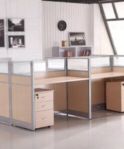 Vách Ngăn Phòng Hiện Đại Gỗ Kính OP32006 - Ảnh 3